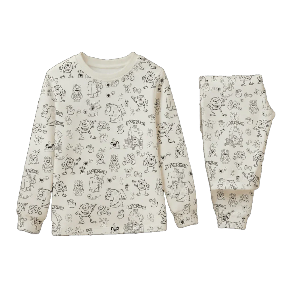 KYK Funwear Colorable & Washable Boys Pajama Set – Monsters + 12 Colors - KYK Funwear