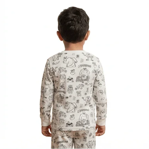 KYK Funwear Colorable & Washable Boys Pajama Set – Monsters + 12 Colors - KYK Funwear